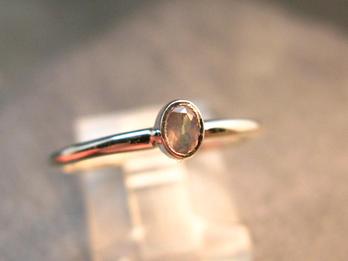 Genuine Alexandrite Gem Silver Ring From Russia - Size 8 - 1.45 Grams