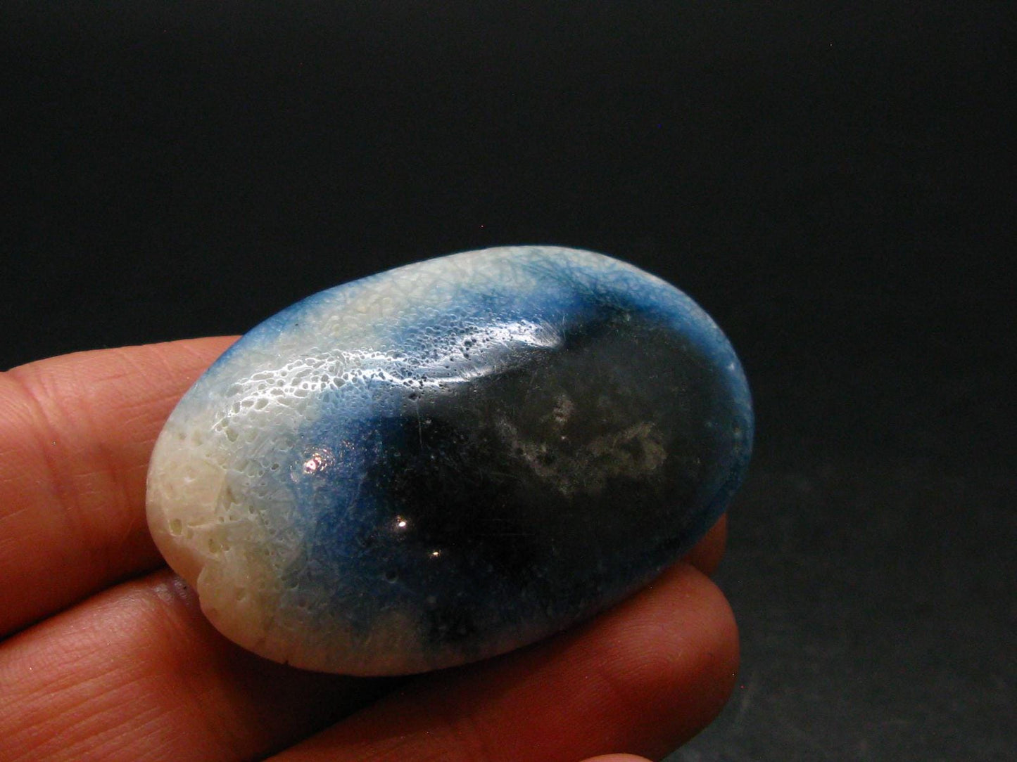 Blue Ice Glacierite Tumbled Stone from Indonesia - 1.9" - 27.62 Grams