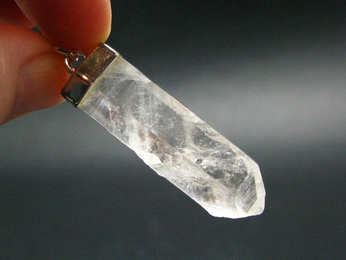 Lemurian Quartz Crystal Pendant From Brazil - 1.9" - 8.31 Grams