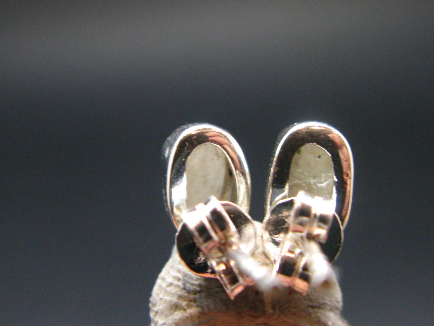 Phenakite Phenacite Sterling Silver Stud Earrings from Nigeria - 1.14 Gram