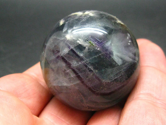 Gem Purple + Green Fluorite Sphere from China - 1.6"
