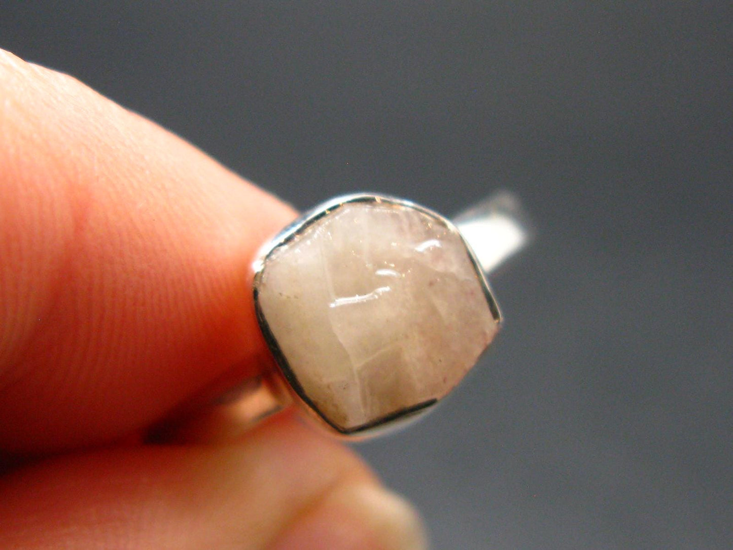 Phenakite Phenacite Crystal Silver Ring From Nigeria - Size 8 - 2.14 Grams