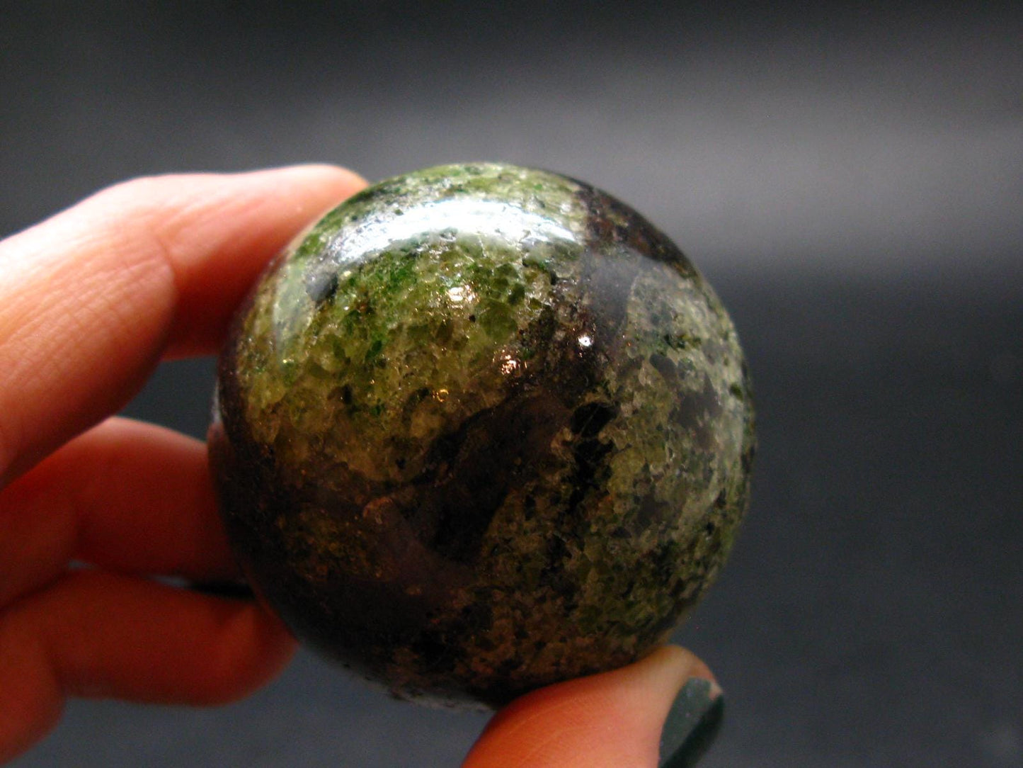 Peridot Olivine Sphere from Arizona, USA - 1.6" - 101.01 Grams