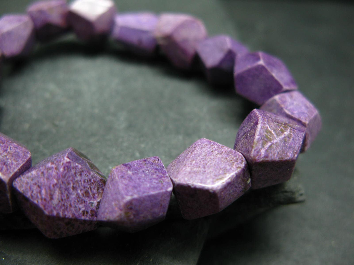Stichtite Genuine Bracelet ~ 7 Inches ~ 12mm Facetted Beads