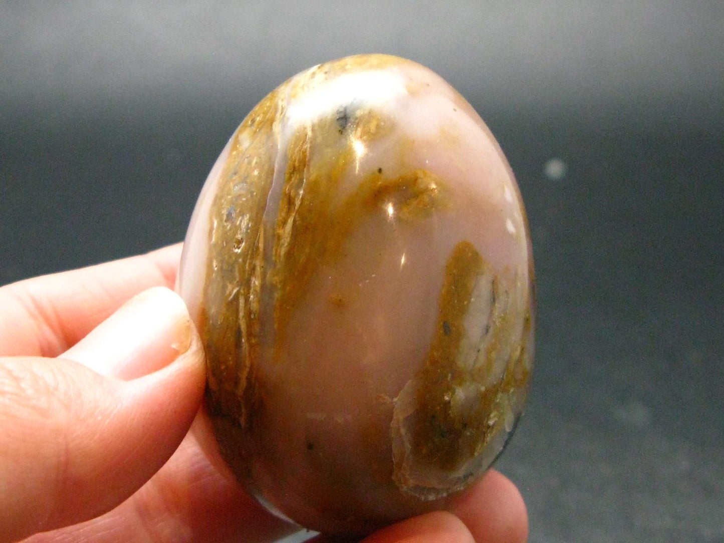Rare Pink Opal Egg from Peru - 87.79 Grams, 2.0"