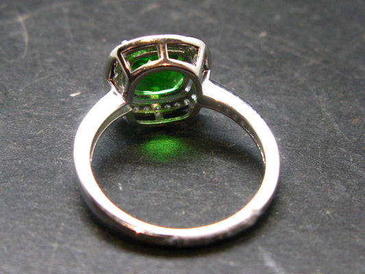 Helenite Gaia Stone Gem Sterling Silver Ring From Washington - Size 7 - 2.56 Carats