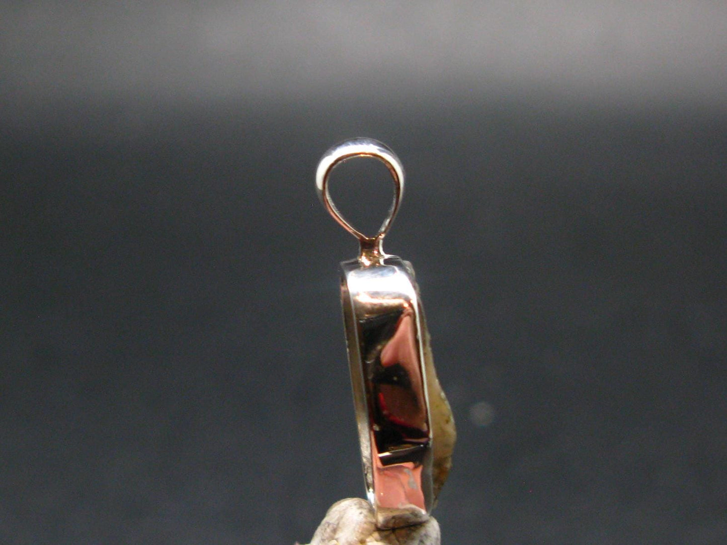 Phenakite Phenacite Silver Pendant from Brazil - 1.0 Inches - 2.94 Grams