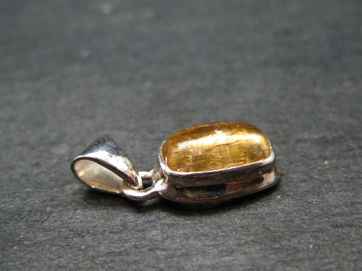 Imperial Topaz Crystal Silver Pendant from Brazil - 0.9" - 2.95 Grams