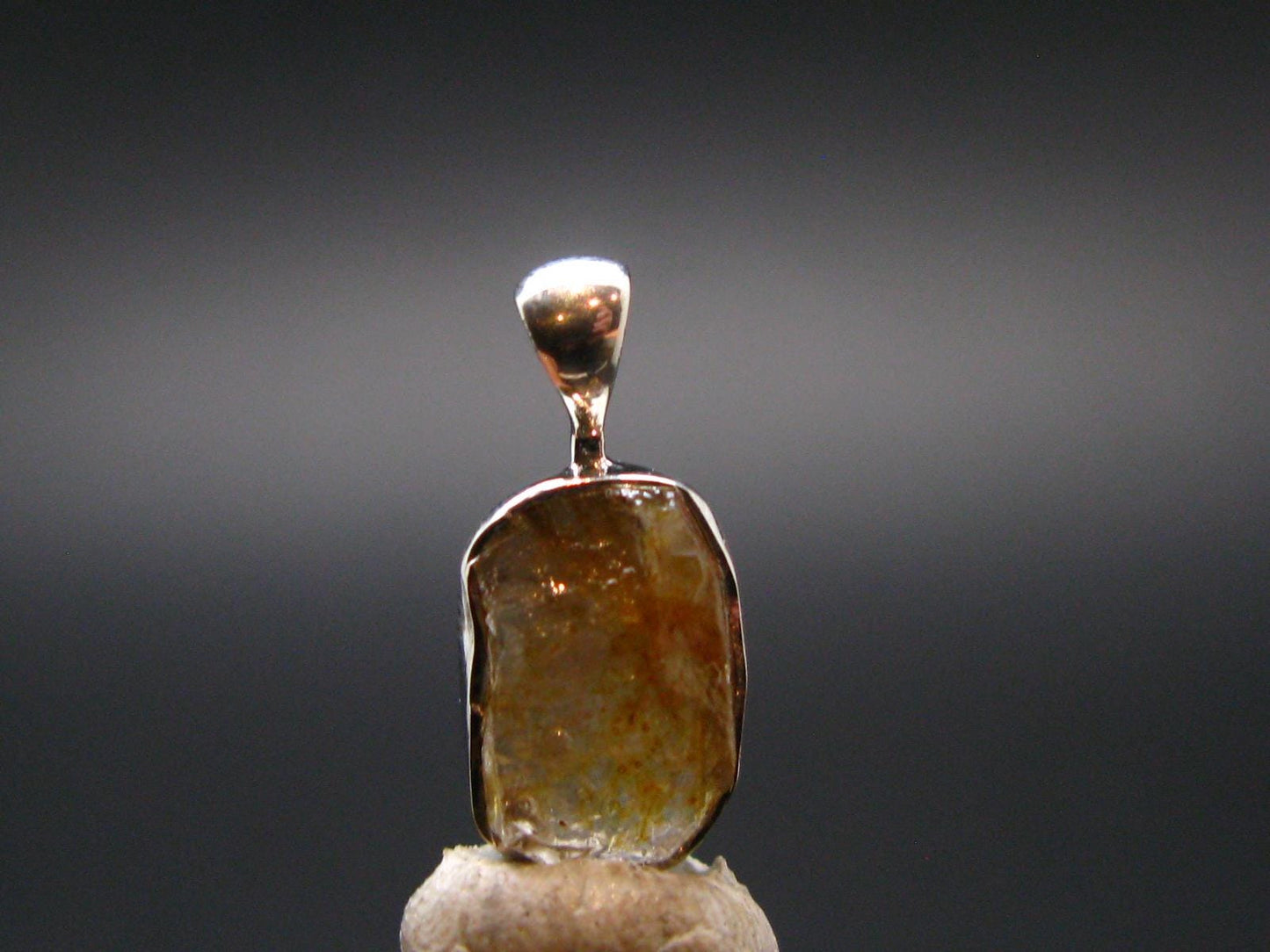 Rare Herderite Crystal Silver Pendant from Brazil - 0.6" - 1.26 Grams