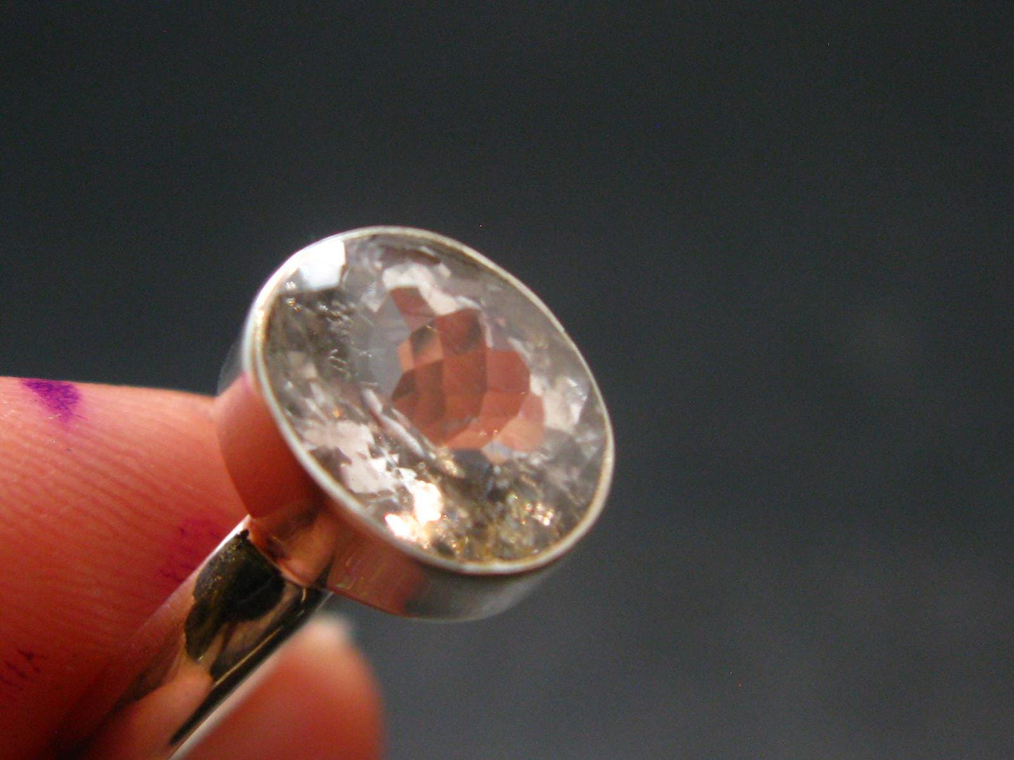 1.88 Carat Phenakite Phenacite Gem Sterling Silver Size 7 Ring from Russia - 2.22 Grams