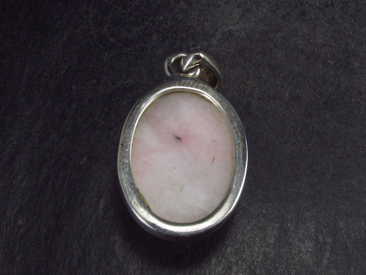 Rare Pink Tugtupite Sterling Silver Pendant From Greenland - 1.2" - 4.7 Grams