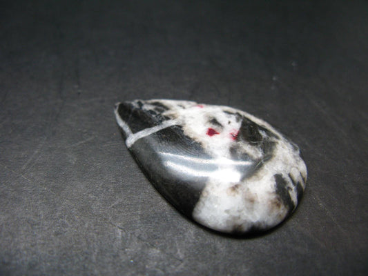 Cinnabar in Dolomite Cabochon from China - 5.79 Grams - 37 x 24 mm