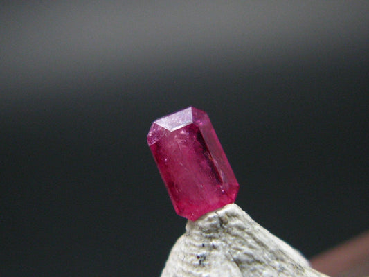 Beautiful Rare Gem Bixbite Red Beryl Emerald Cut Stone From Utah USA - 0.25 Carats - 4.3x2.9mm