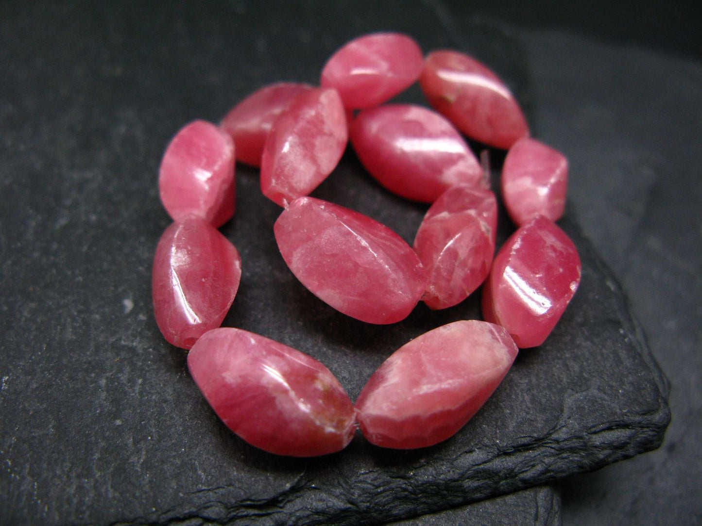 Rhodochrosite Genuine Bracelet ~ 7 Inches ~ 15mm Beads