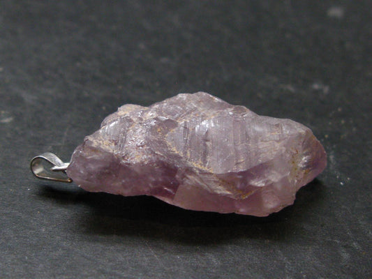 Rare Raw Auralite Super 23 Amethyst Silver Pendant From Canada - 1.5" - 7.70 Grams