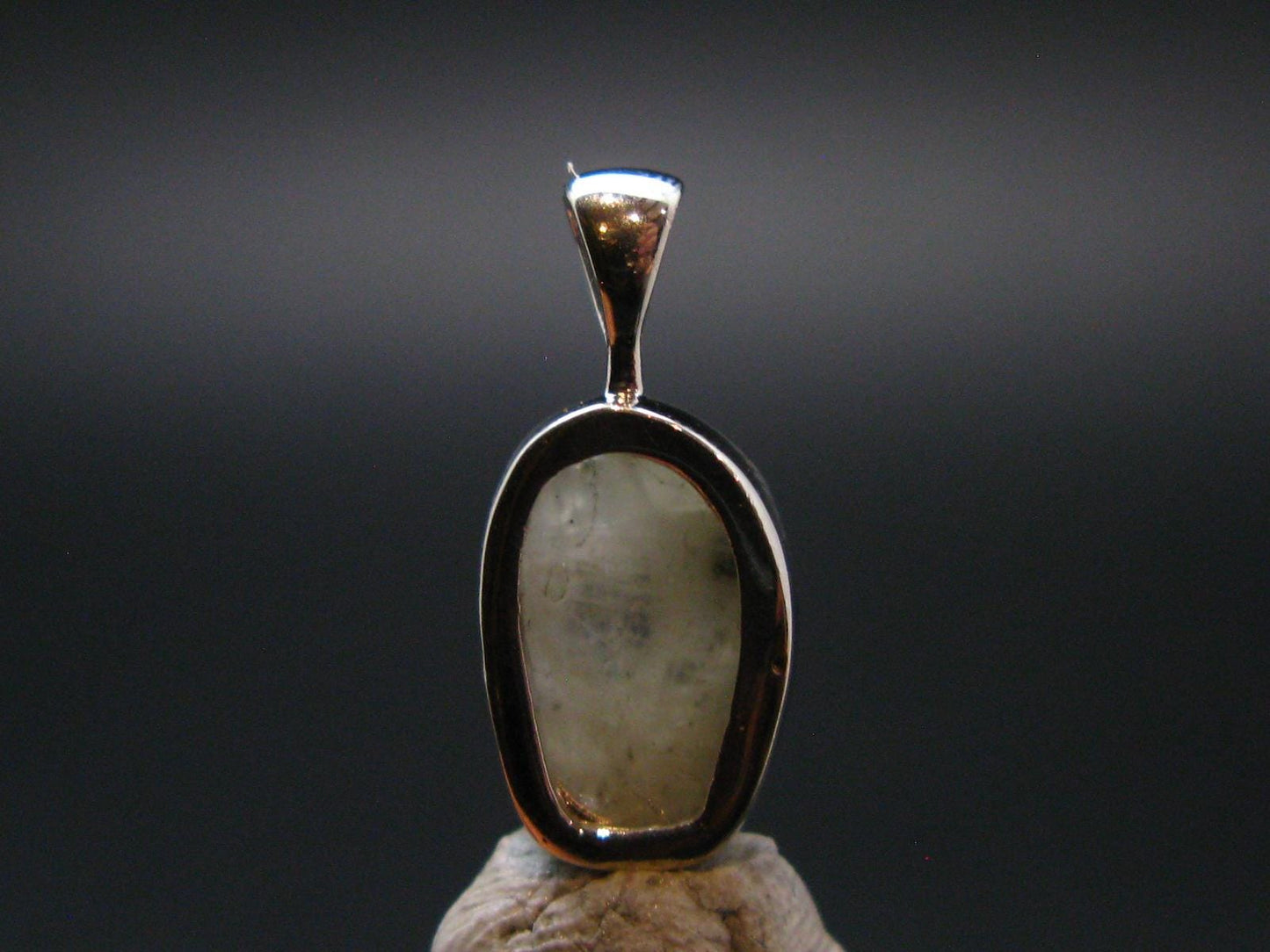 Phenakite Phenacite Crystal Silver Pendant From Brazil - 0.7" - 1.21 Grams