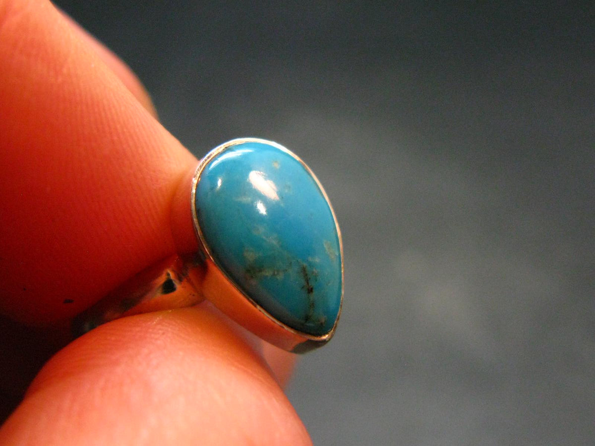 Genuine Turquoise Sterling Silver Ring - 2.49 Grams - Size 6