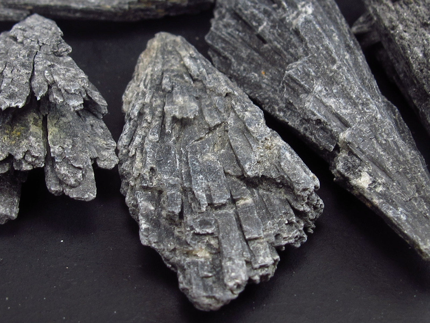 Lot of 10 Rare Black Kyanite Crystals From Brazil - 74 Grams