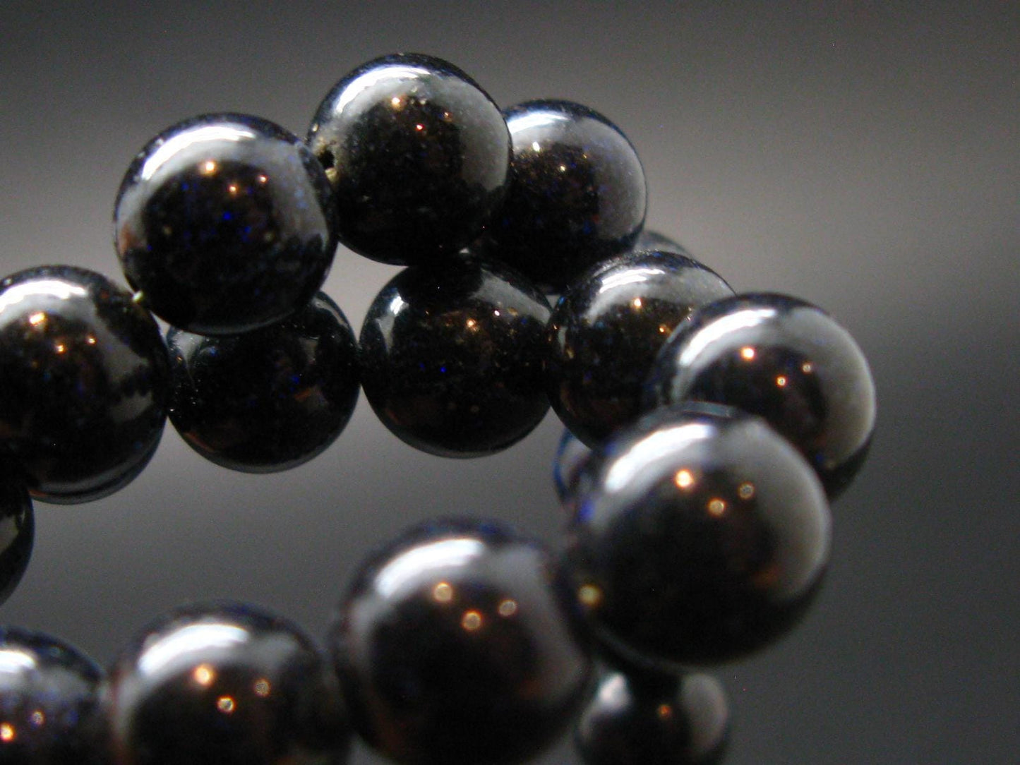 Rare Black Opal Beads Necklace From Australia - 19.0"