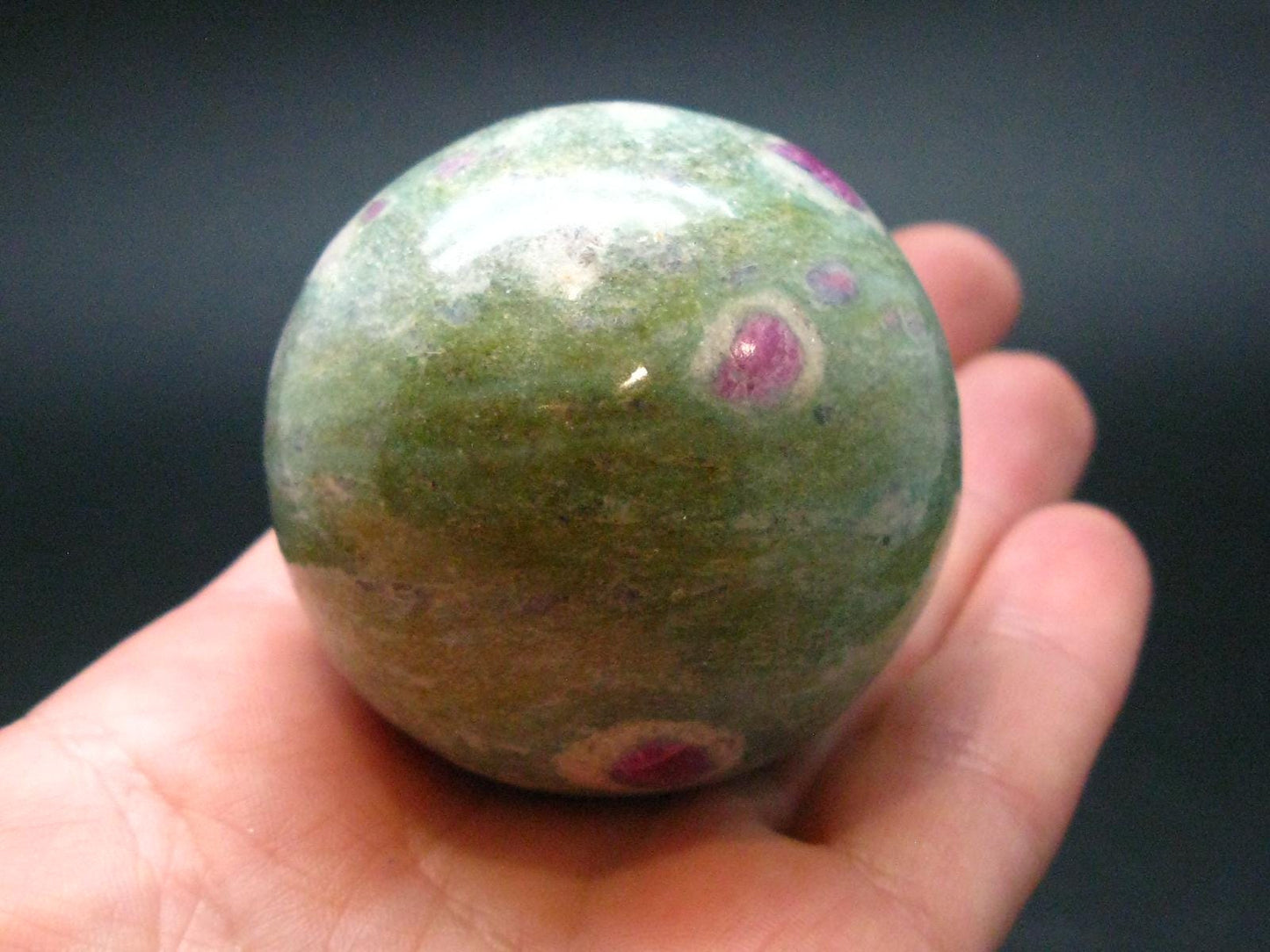 Ruby In Fuchsite Sphere from India - 1.7"