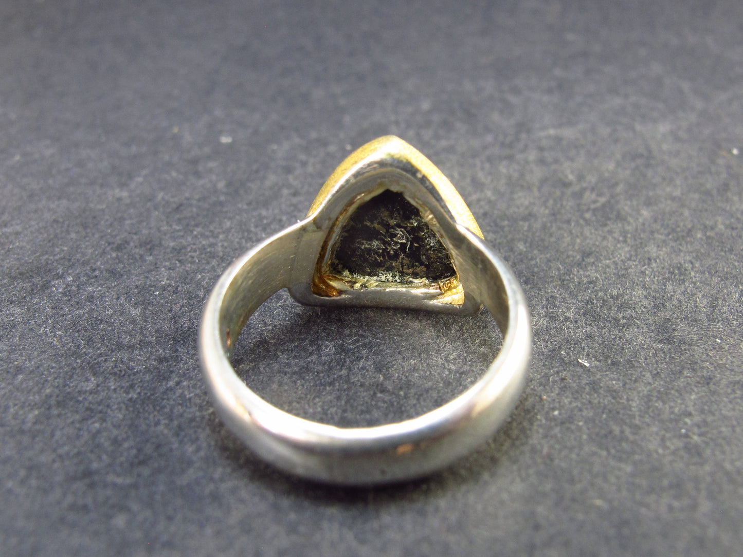 Nuumite Nuummite Sterling Silver Ring from Greenland - Size 6.5 - 5.86 Grams
