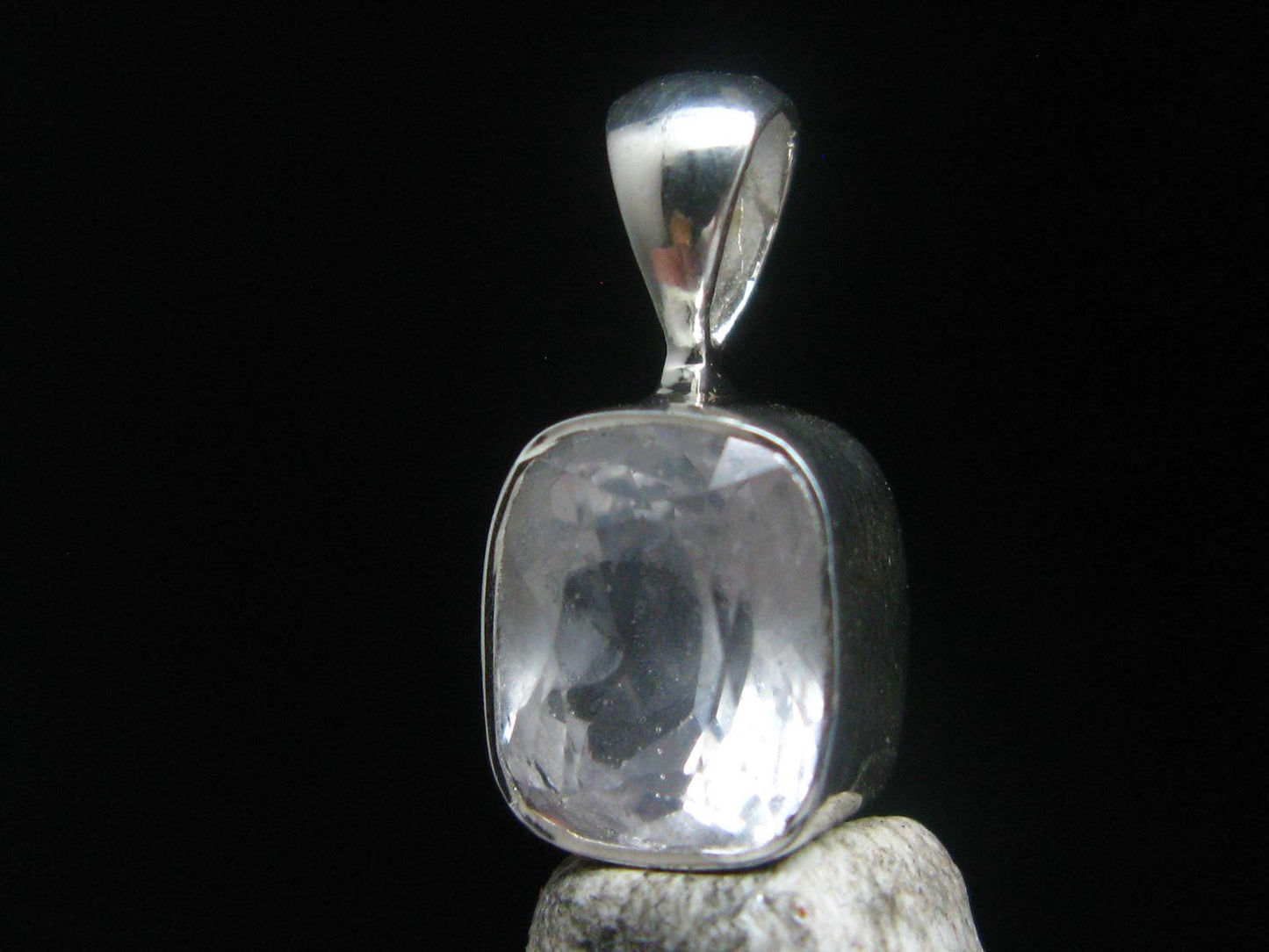 Gem Phenakite Phenacite Facetted Pendant from Russia - 1.47 Grams - 0.6"