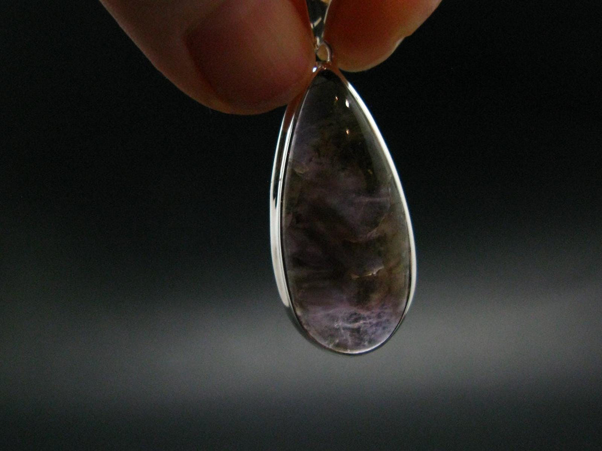 Cacoxenite Super 7 Silver Plated Pendant From Brazil - 1.6" - 5.88 Grams
