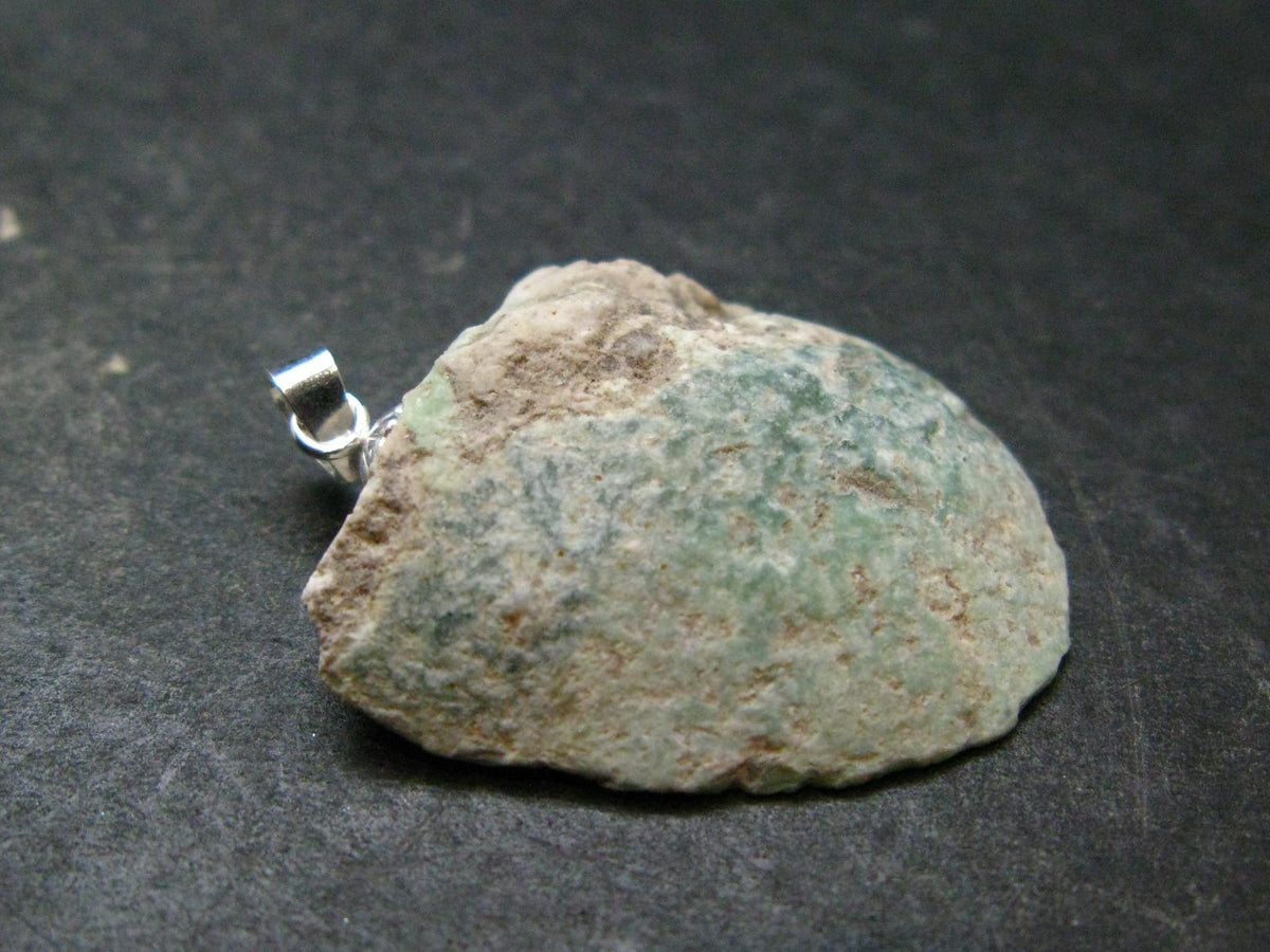 Rare Variscite Sterling Silver Pendant From Utah - 1.3" - 5.79 Grams