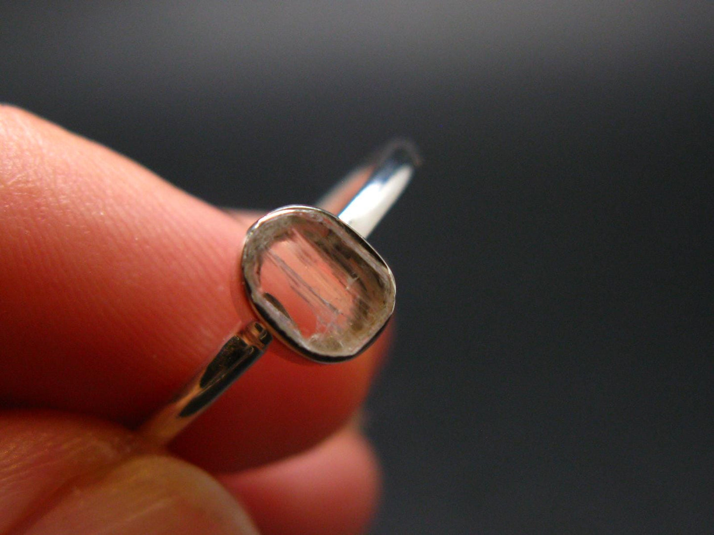 Natrolite Silver Ring From Tanzania - 1.95 Grams - Size 8