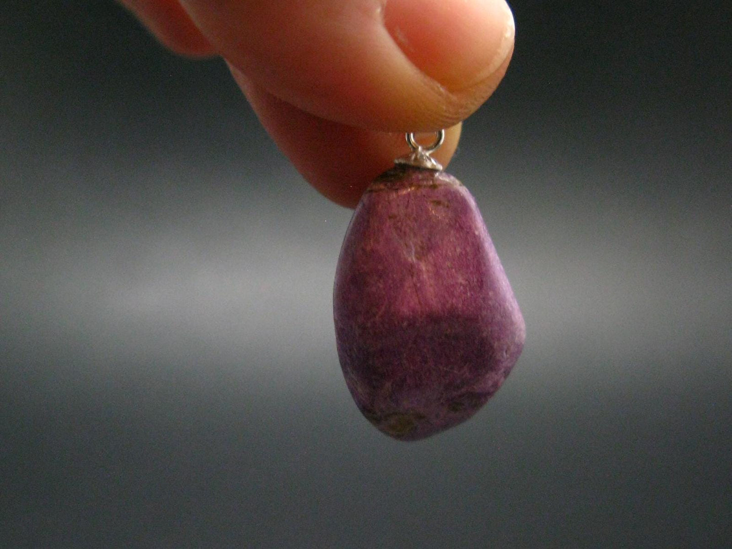 Rare Silver Stichtite Pendant from Australia - 1.1"