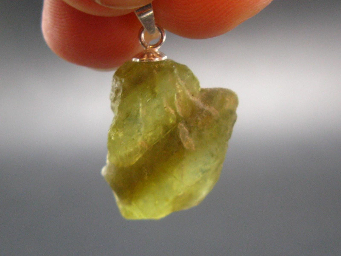 Chrysoberyl Crystal Silver Pendant From Brazil - 3.09 Grams