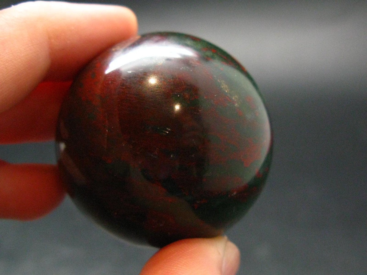Bloodstone Sphere From India - 1.5" - 76.08 Grams