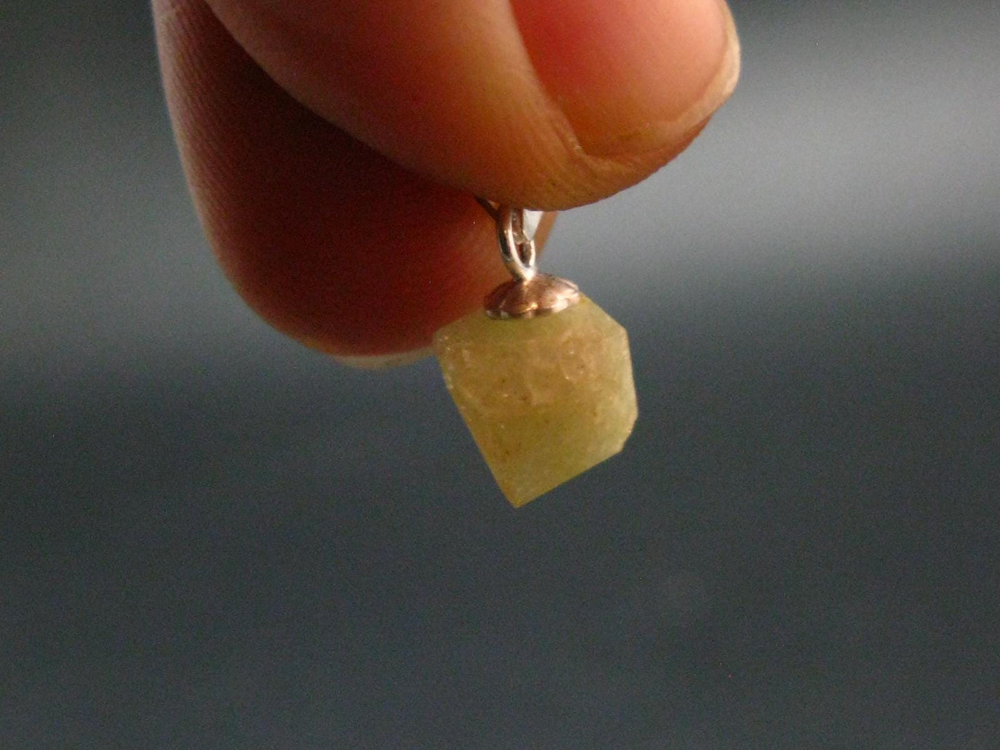 Rhodizite Rhodozite Crystal Silver Pendant from Madagascar - 0.6" - 0.79 Grams