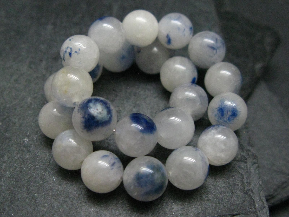 Dumortierite In Quartz Genuine Bracelet ~ 7 Inches ~ 8mm Round Beads