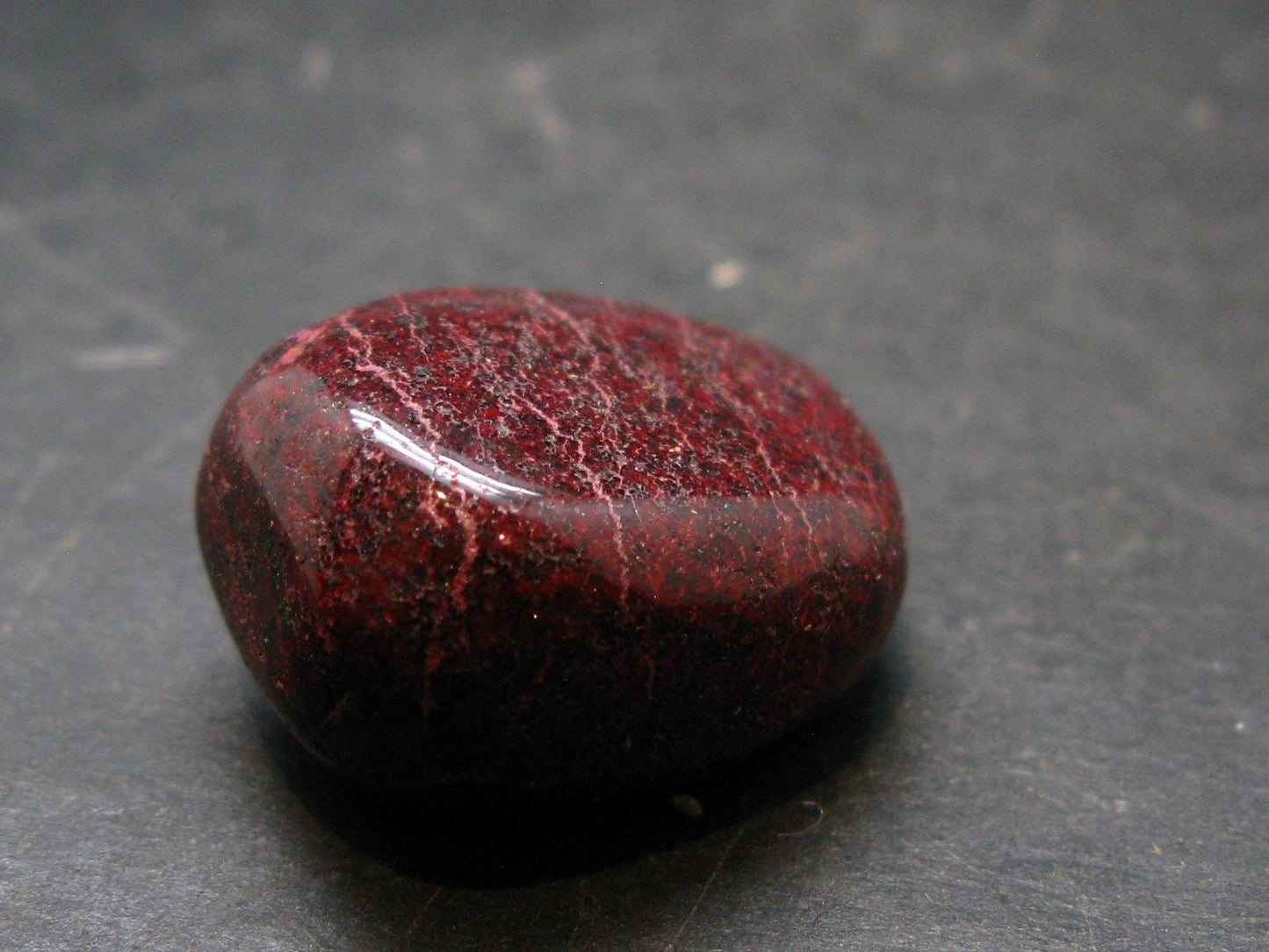 Red Cinnabar Cinabar Tumbled Piece From Spain - 14.11 Grams - 0.9"