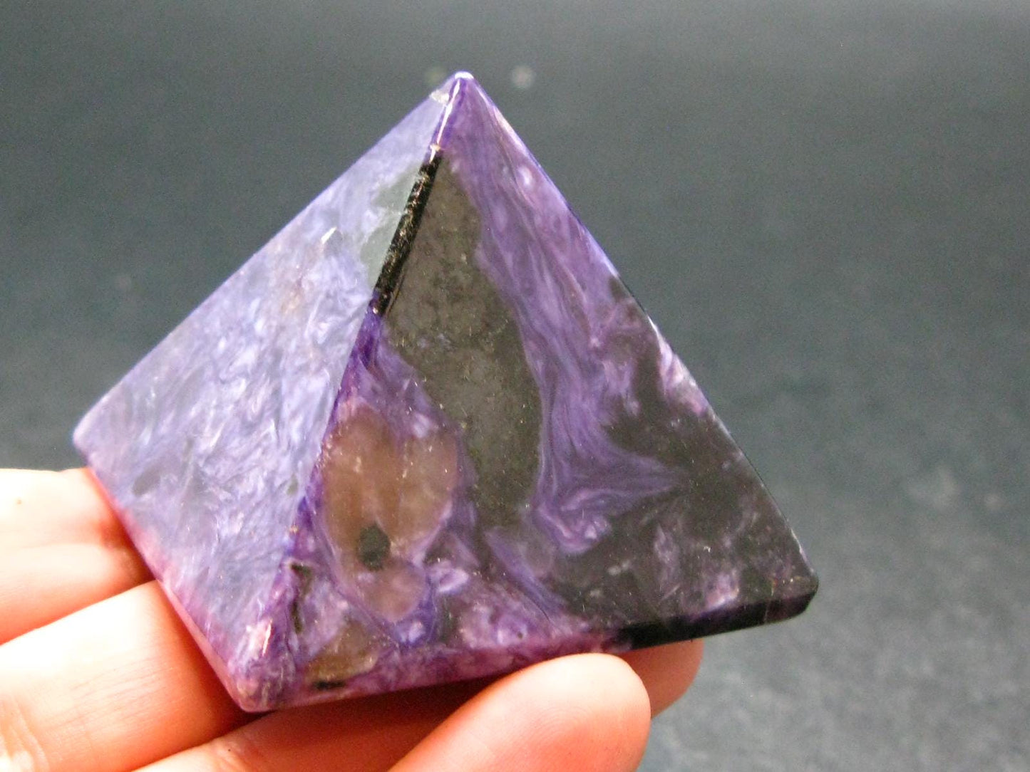 Rare High-Quality Charoite Pyramid From Russia - 1.6" - 103.07 Grams