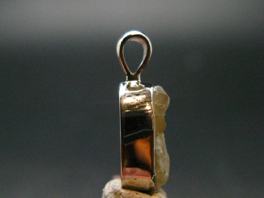 Rare Herderite Crystal Silver Pendant from Brazil - 0.7" - 1.34 Grams
