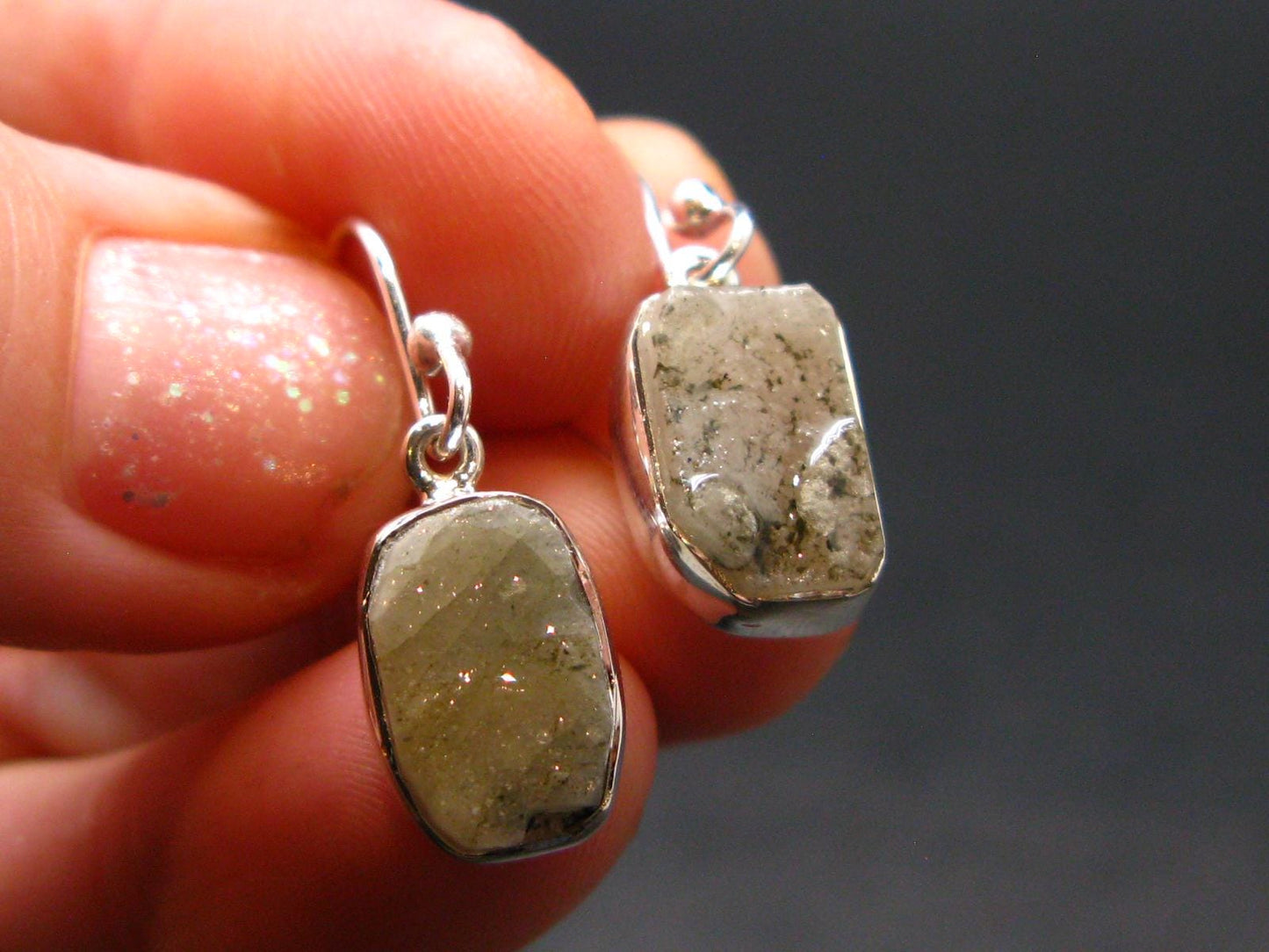 Phenakite Phenacite Earrings From Brazil - 1.0" - 3.12 Grams