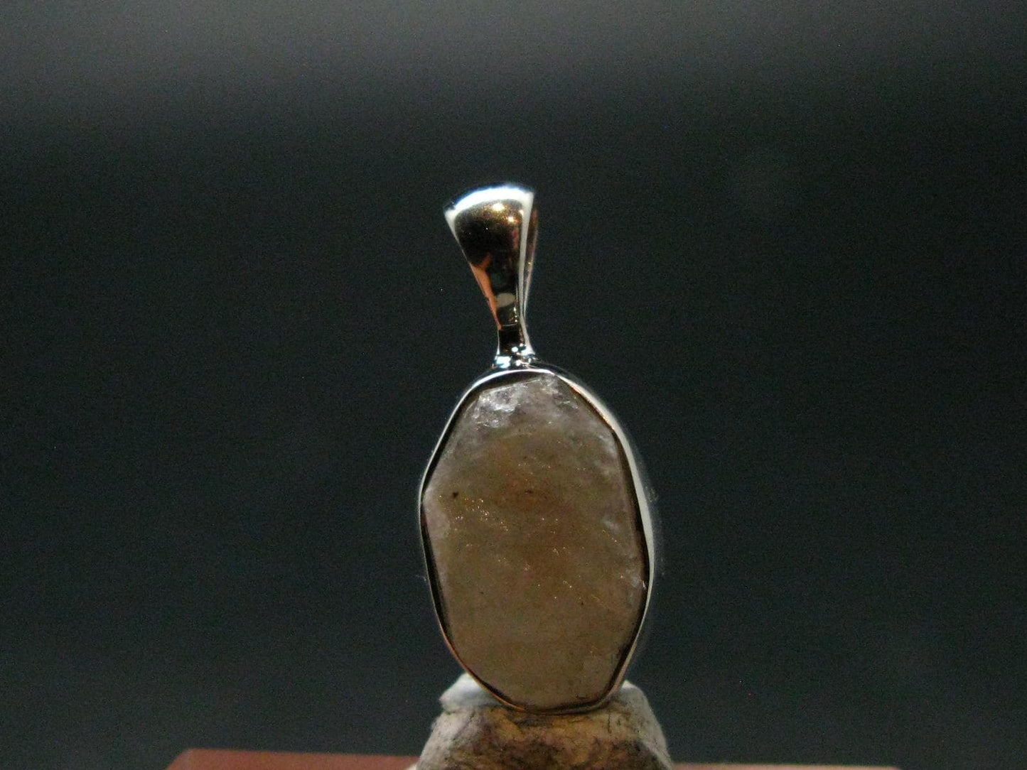Very Rare White Cryolite 925 Silver Pendant from Greenland - 0.7" - 1.31 Grams