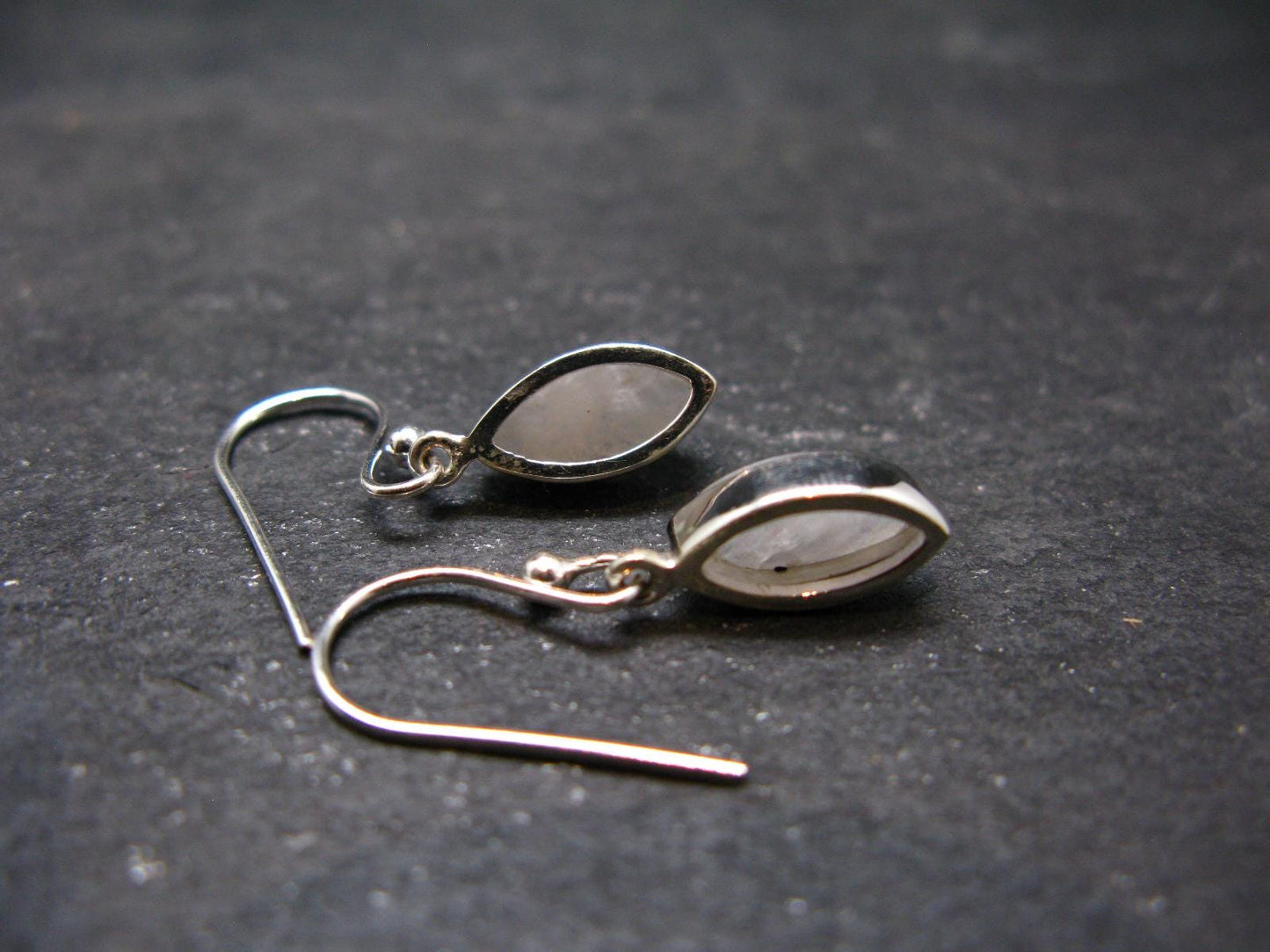 Natrolite Silver Earrings From Russia - 2.33 Grams