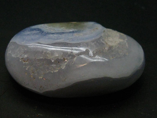 Rare Blue Lace Holly Chalcedony Agate Tumbled Stone From Malawi - 2.3"