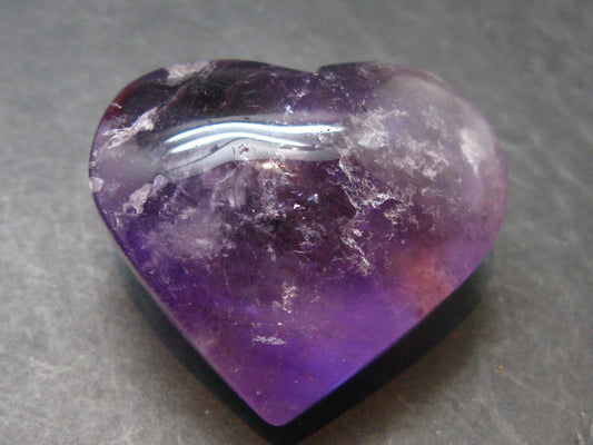 Amazing Natural Amethyst Puffed Heart Shaped from Brazil - 1.2"