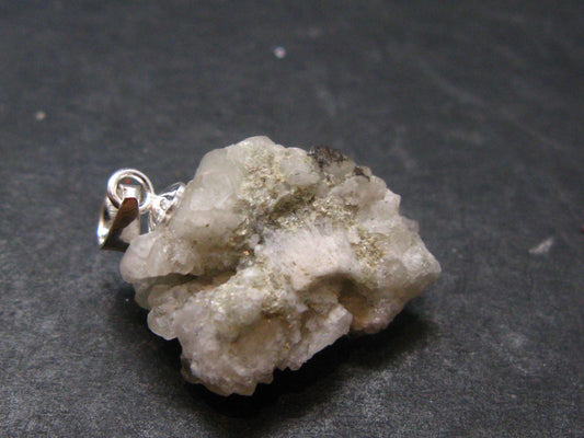 Gem Phenakite Phenacite Crystal Silver Pendant from Colorado - 0.8" - 11.90 Carats