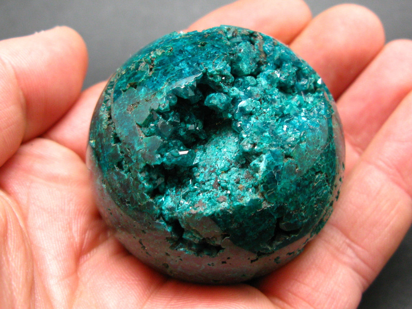 Unique!! Very Rare 100% Pure Dioptase Sphere Ball from Congo - 1.9"
