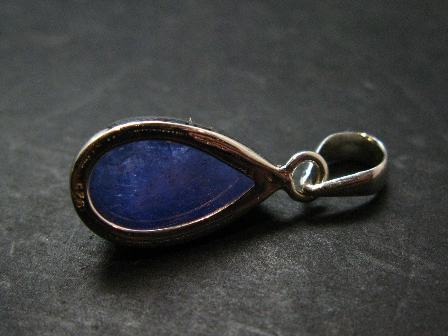 Fantastic Natural Intense Color Tanzanite Sterling Silver Pendant from Tanzania -1.2" - 3.64 Grams