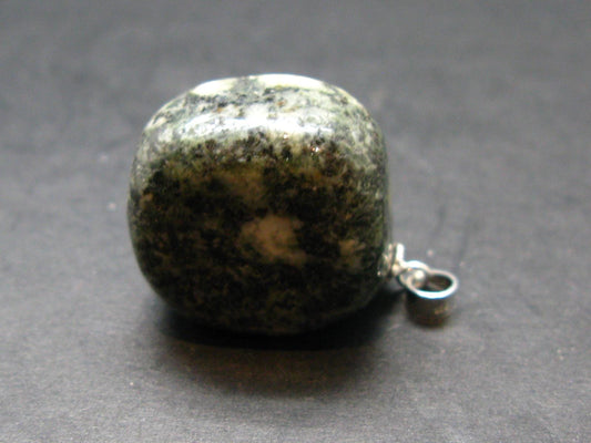 Rare Stonehenge Bluestone SS Pendant From Wales UK - 1.1" - 11.40 Grams