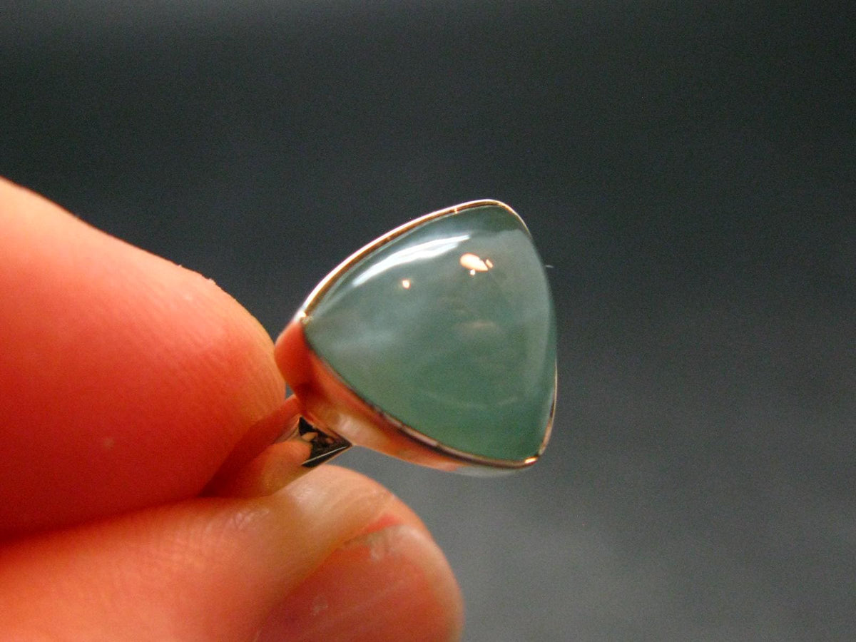 Extremely Rare Grandidierite Silver Ring From Madagascar - Size 7 - 2.71 Grams