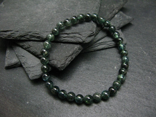 Blue Kyanite Genuine Bracelet ~ 7 Inches ~ 5mm Round Beads