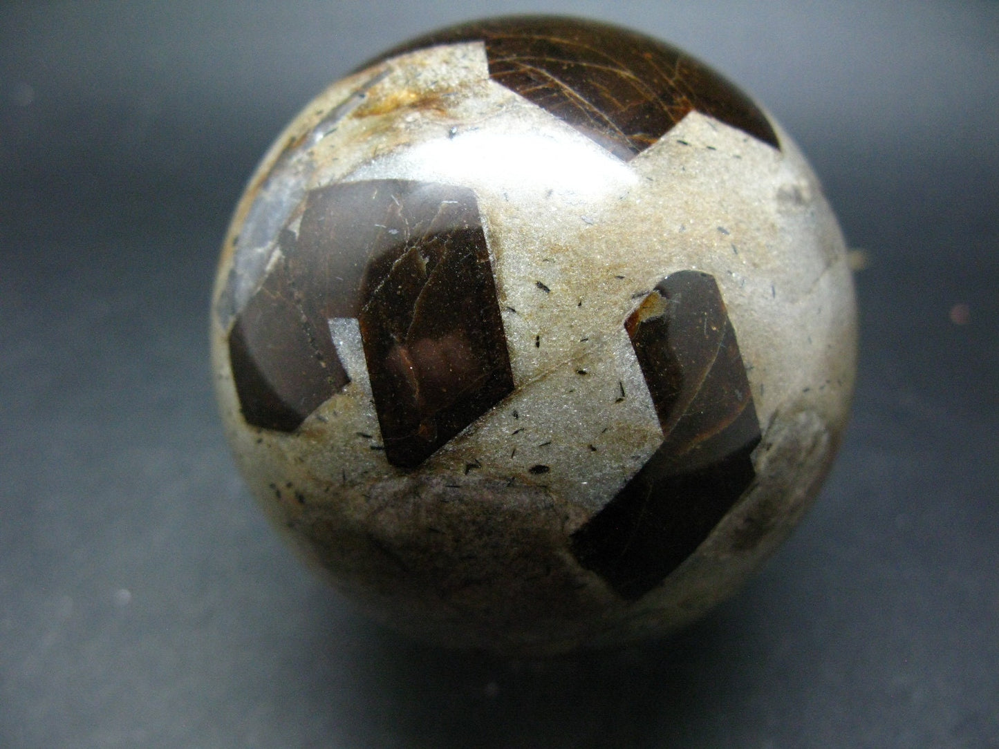 Rare Staurolite crystal in matrix Sphere Ball from Russia - 2.7"