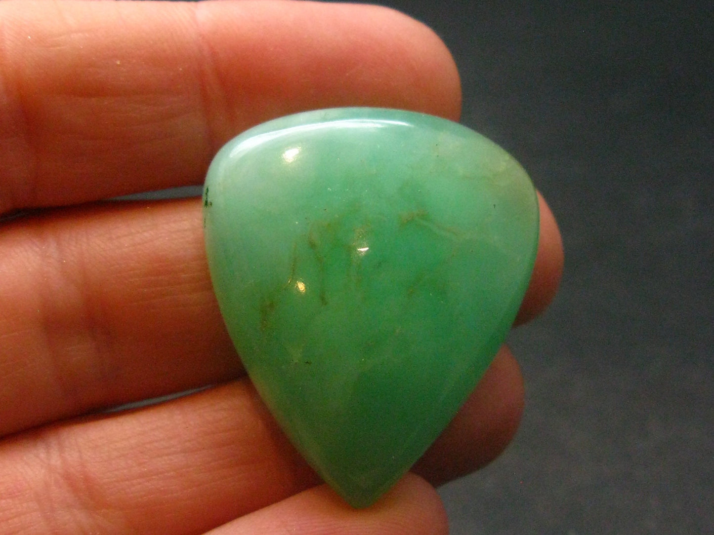 Rich Green Chrysoprase Cabochon From Australia - 1.2"